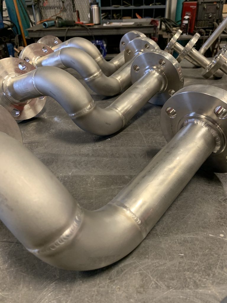 titanium pipe close up